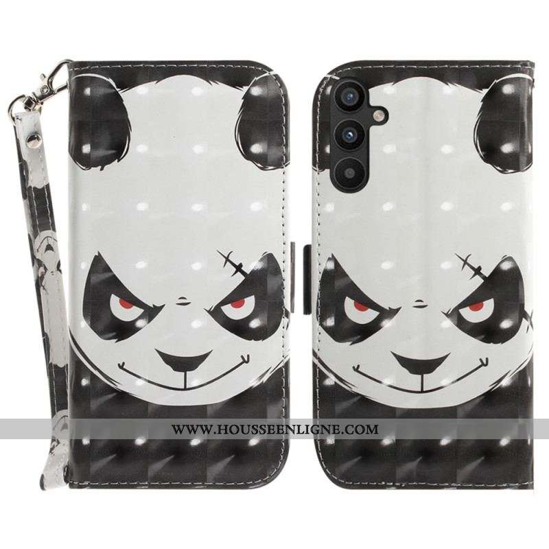Housse Samsung Galaxy A54 5G Angry Panda à Lanière