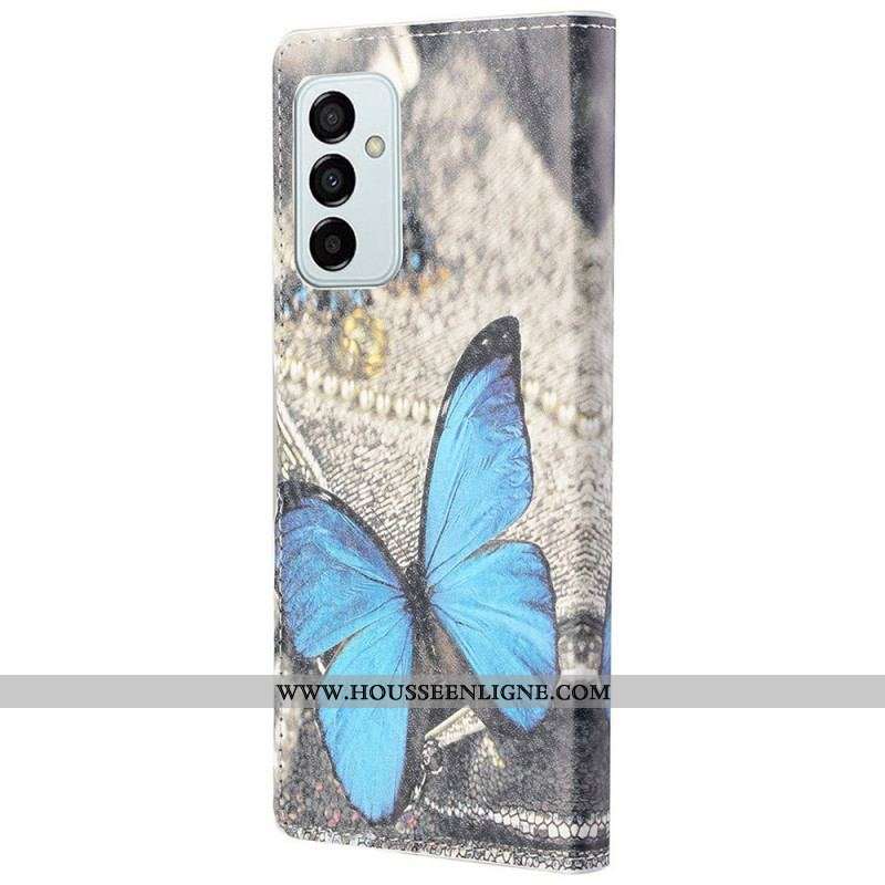 Housse Samsung Galaxy M23 5G Papillon Bleu