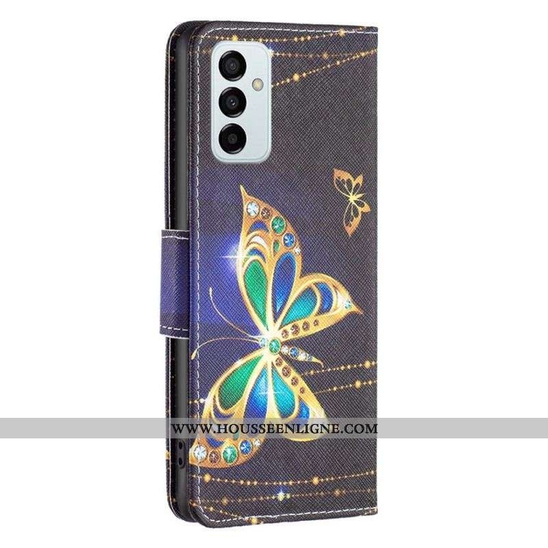Housse Samsung Galaxy M23 5G Papillon Doré