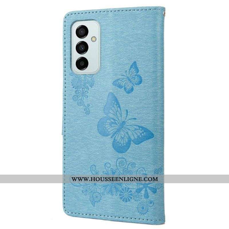 Housse Samsung Galaxy M23 5G Papillons à Lanière