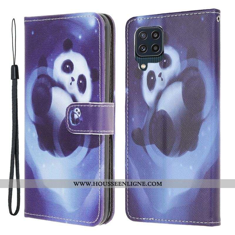 Housse Samsung Galaxy M32 Panda Space à Lanière