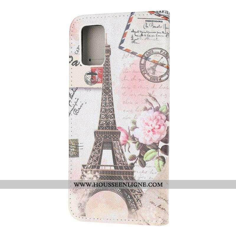 Housse Samsung Galaxy M51 Tour Eiffel Rétro