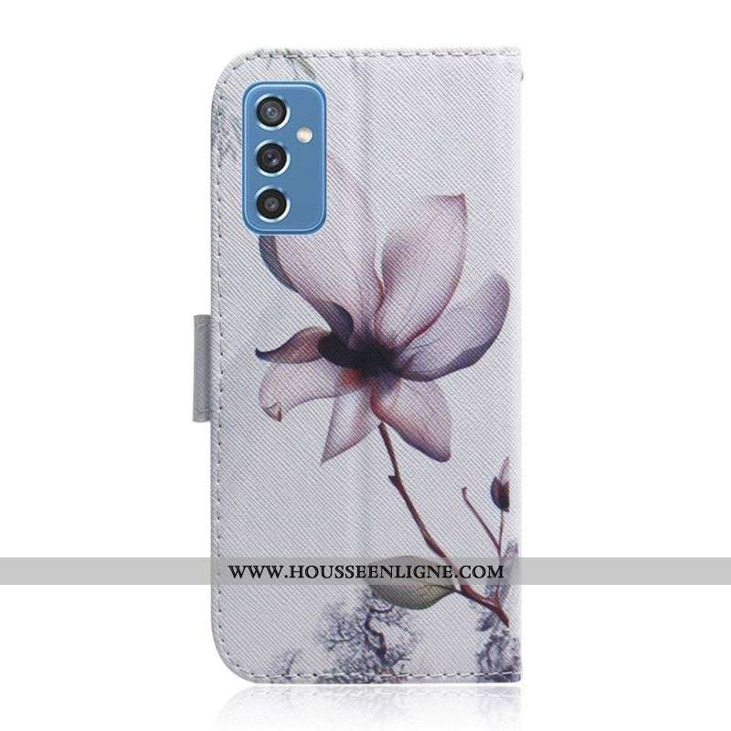 Housse Samsung Galaxy M52 5G Fleur Mauve