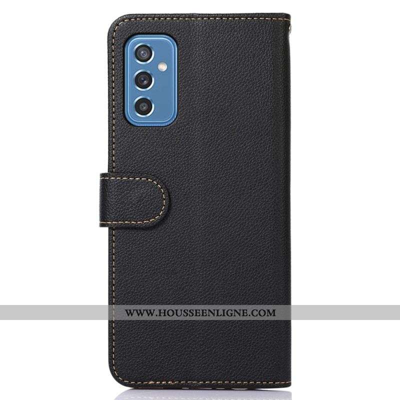 Housse Samsung Galaxy M52 5G Style Litchi RFID KHAZNEH