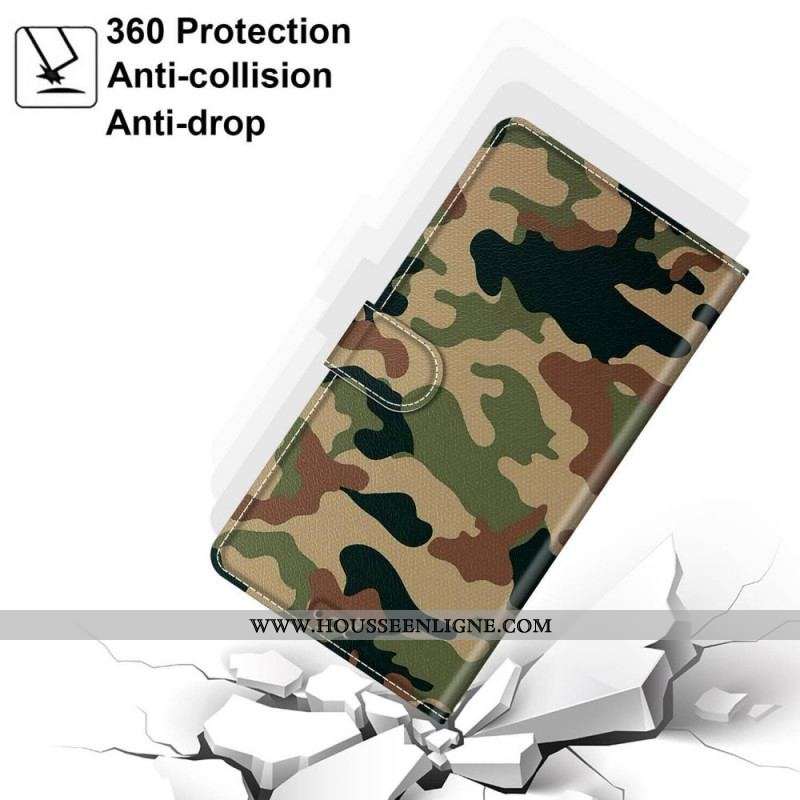 Housse Samsung Galaxy M53 5G Camouflage à lanière
