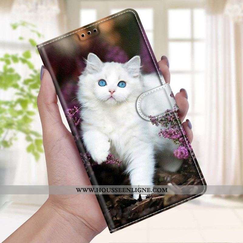 Housse Samsung Galaxy M53 5G Fan des Chats à Lanière