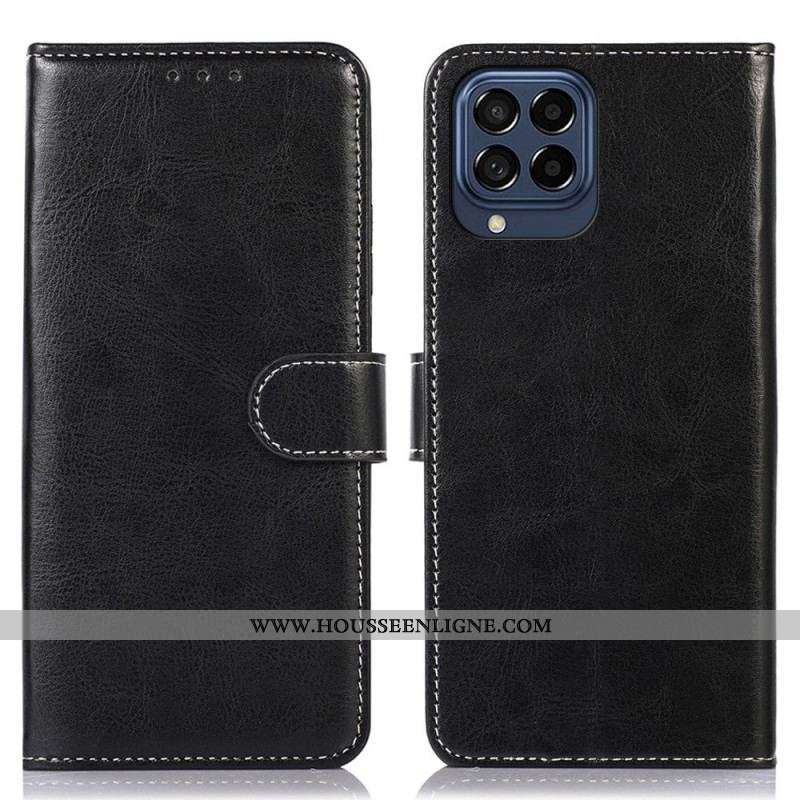 Housse Samsung Galaxy M53 5G Style Cuir et Coutures