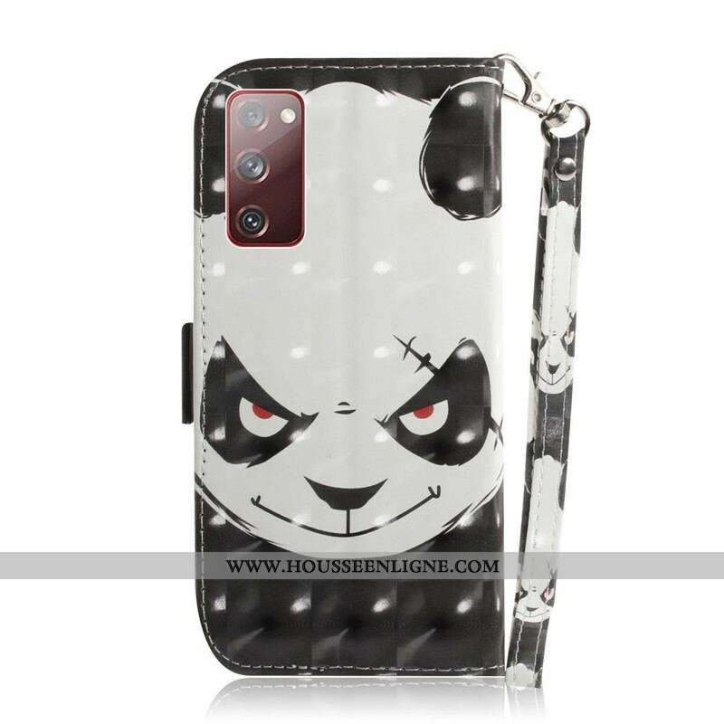 Housse Samsung Galaxy S20 FE Angry Panda à Lanière