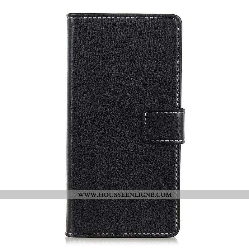 Housse Samsung Galaxy S20 FE Simili Cuir Litchi Coutures