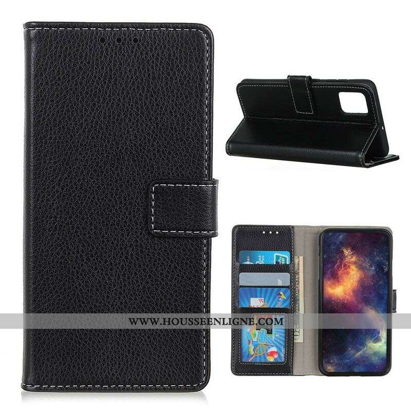 Housse Samsung Galaxy S20 FE Simili Cuir Litchi Coutures