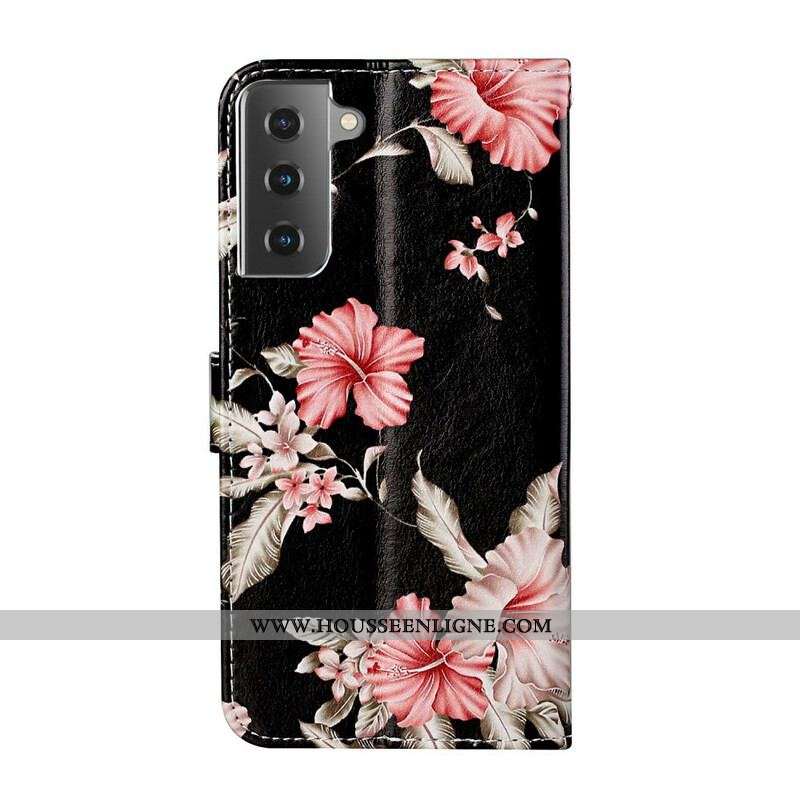 Housse Samsung Galaxy S21 5G Fleurs en Folies