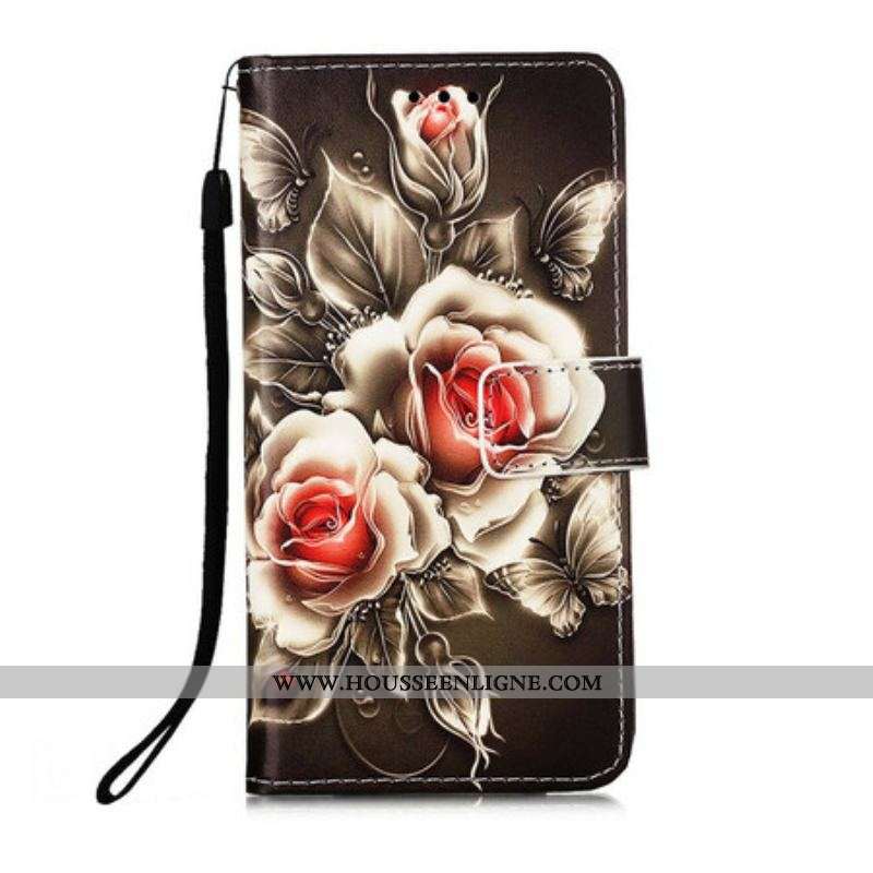 Housse Samsung Galaxy S21 5G Roses Dorées