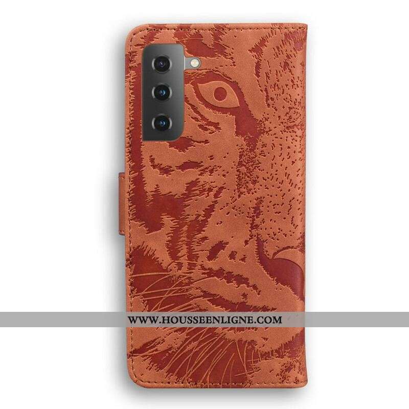 Housse Samsung Galaxy S21 Plus 5G Empreinte Face de Tigre