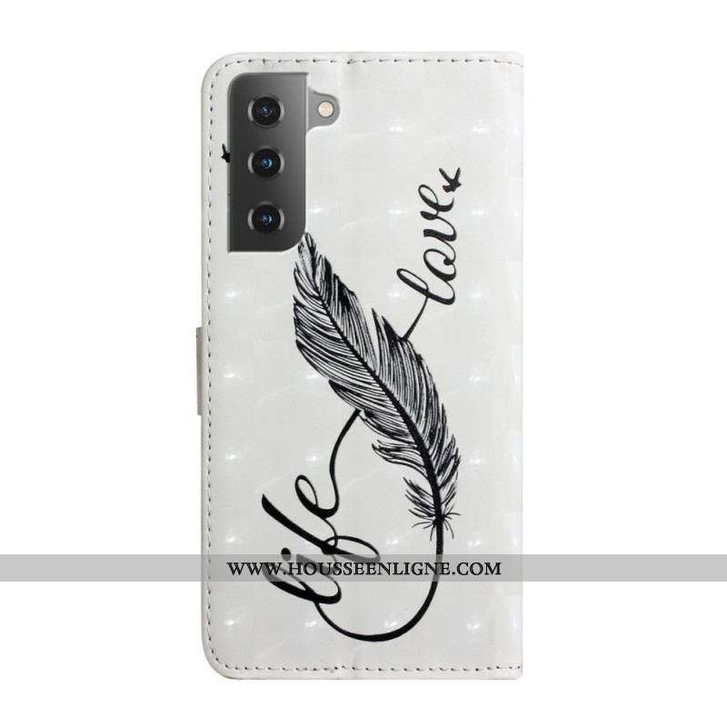 Housse Samsung Galaxy S22 5G Plume Life and Love