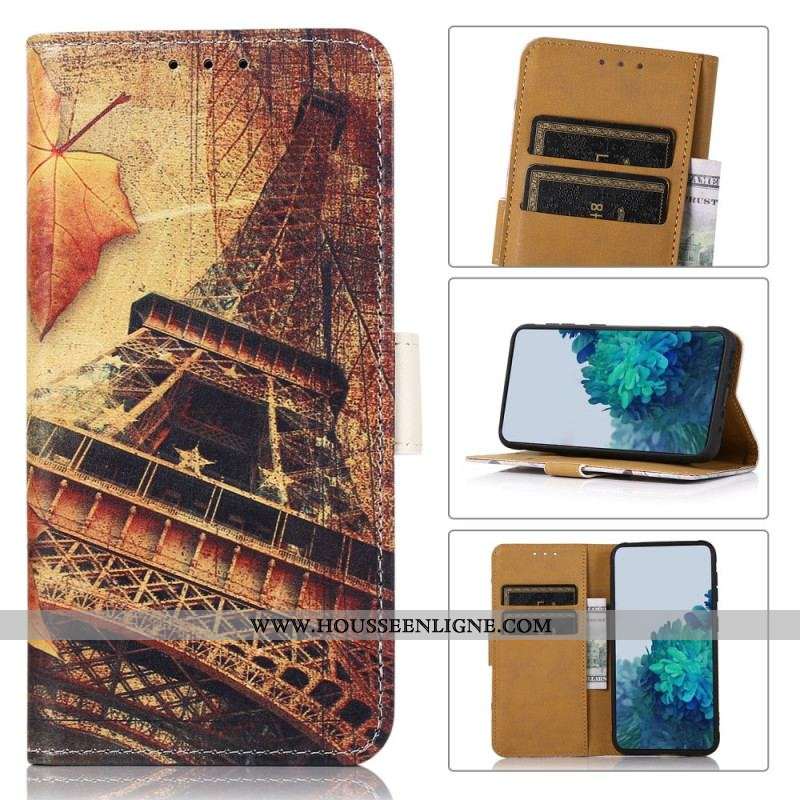 Housse Samsung Galaxy S22 5G Tour Eiffel En Automne