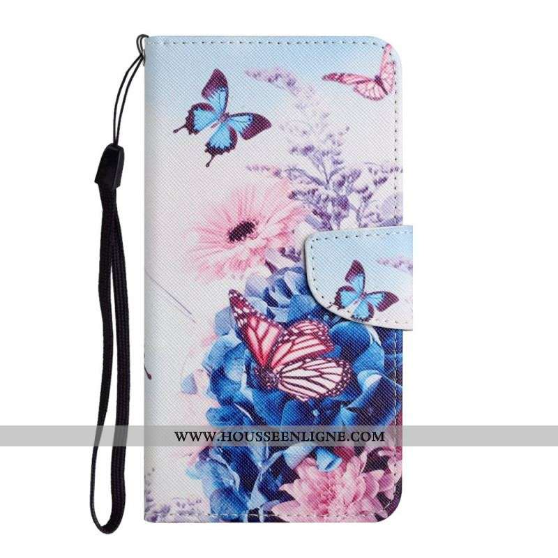 Housse Samsung Galaxy S22 Plus 5G Bouquet de Fleurs et Papillons