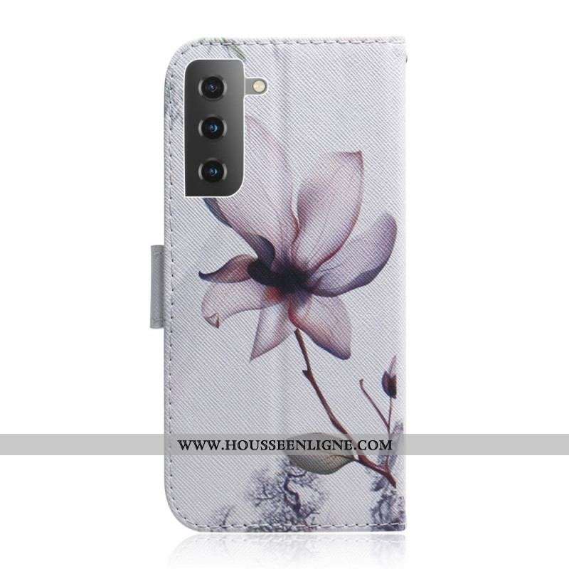Housse Samsung Galaxy S22 Plus 5G Fleur Vieux Rose