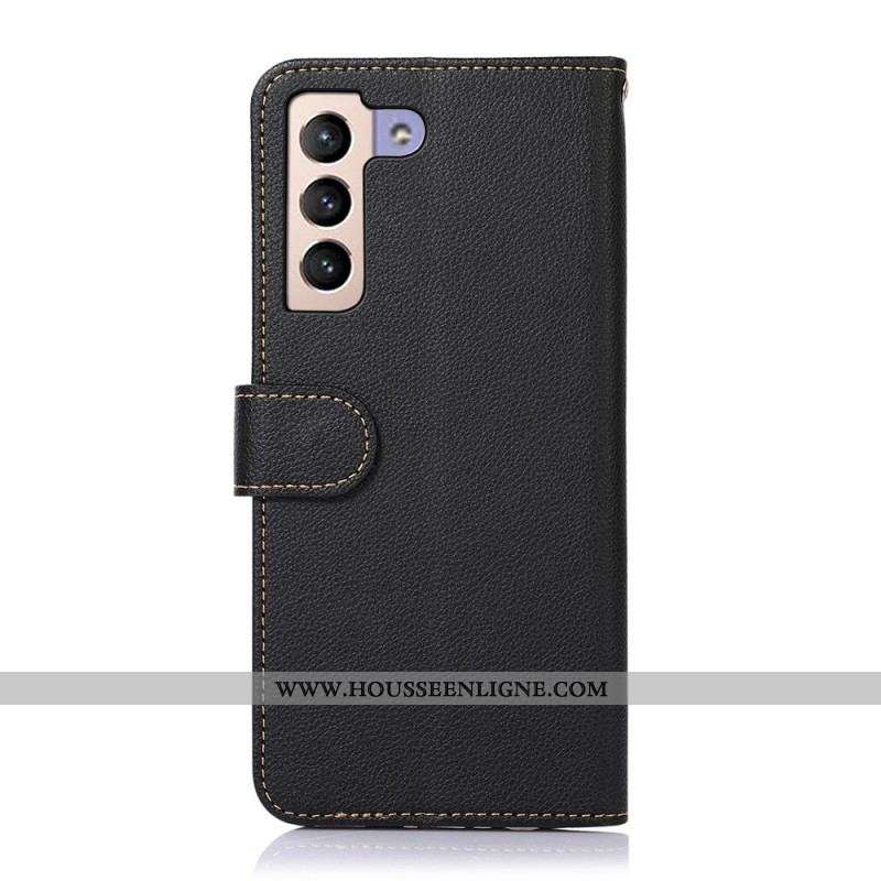Housse Samsung Galaxy S22 Plus 5G Style Litchi RFID KHAZNEH