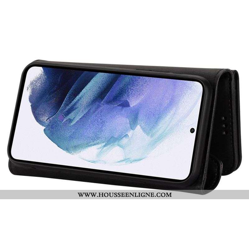 Housse Samsung Galaxy S23 5G Multi-Cartes avec Lanière et Bandoulière