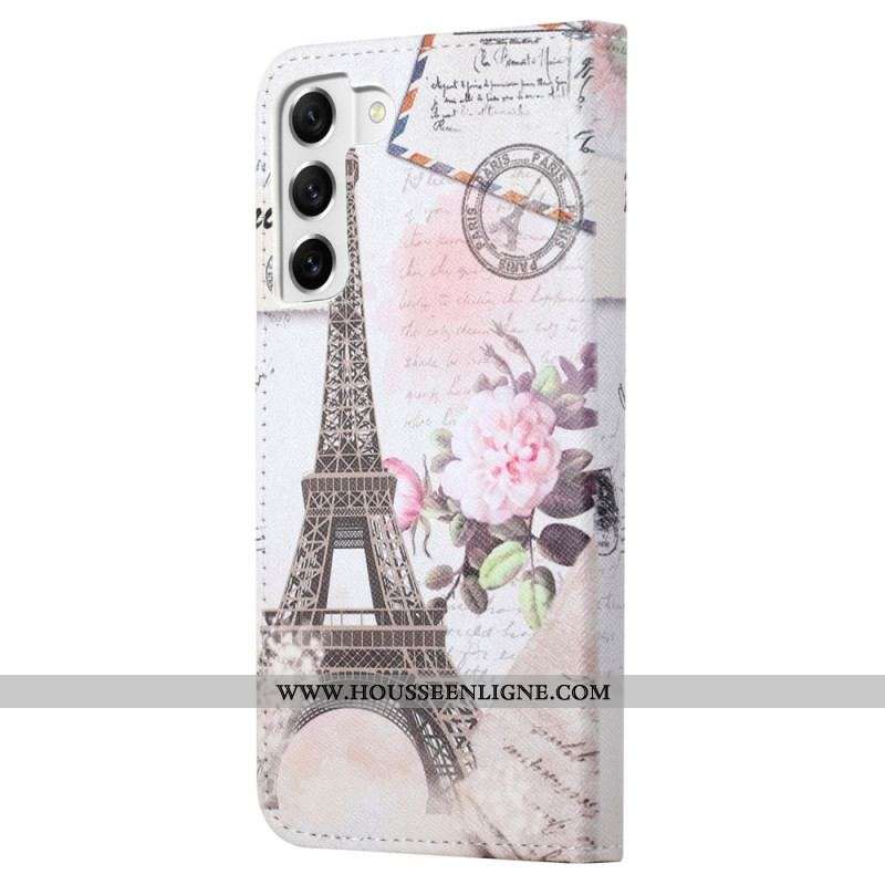 Housse Samsung Galaxy S23 5G Tour Eiffel Vintage