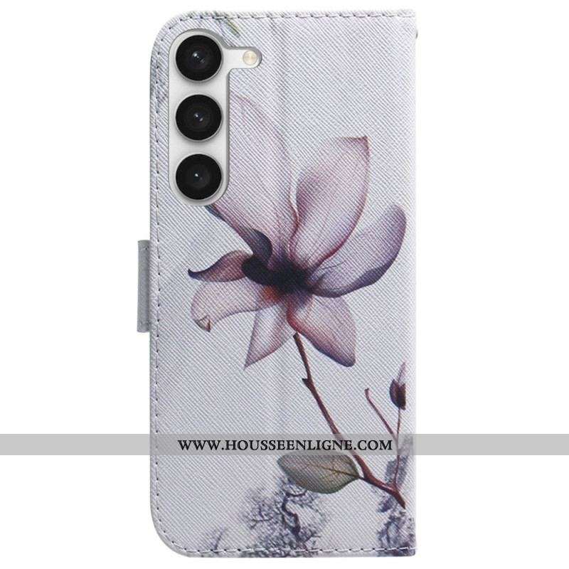 Housse Samsung Galaxy S23 Plus 5G Fleur Rose