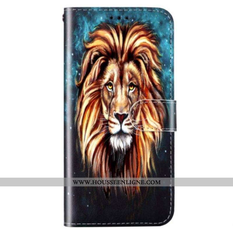 Housse Samsung Galaxy S23 Plus 5G Lion à Lanière