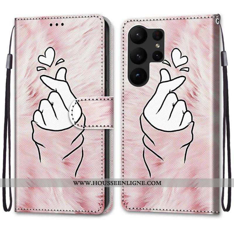 Housse Samsung Galaxy S23 Ultra 5G Finger Heart