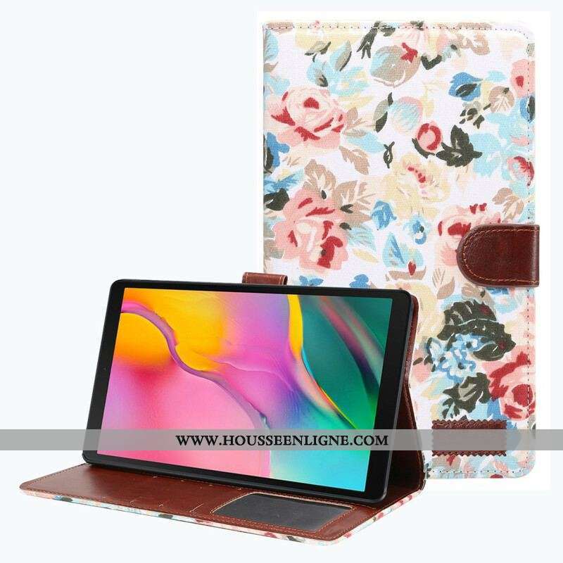 Housse Samsung Galaxy Tab A7 Lite Fleurs Liberty