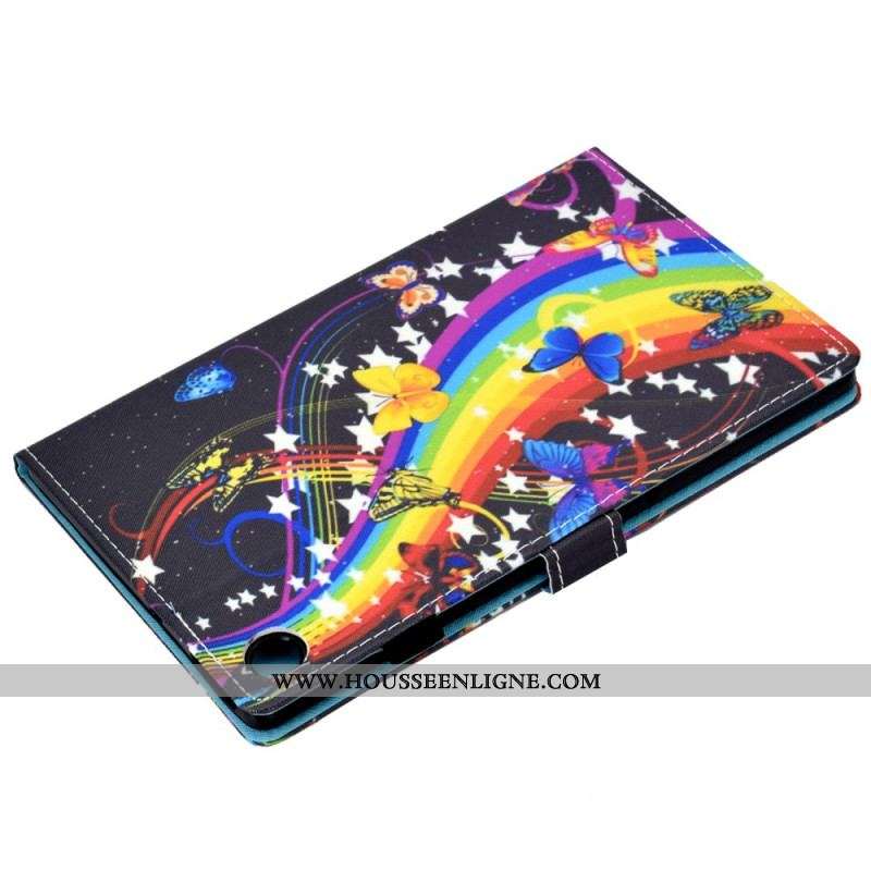Housse Samsung Galaxy Tab A8 (2021) Papillons Arc-en-Ciel