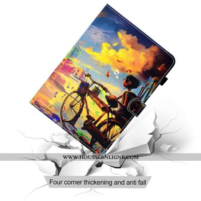 Housse Samsung Galaxy Tab S8 / Tab S7 Vélo Art