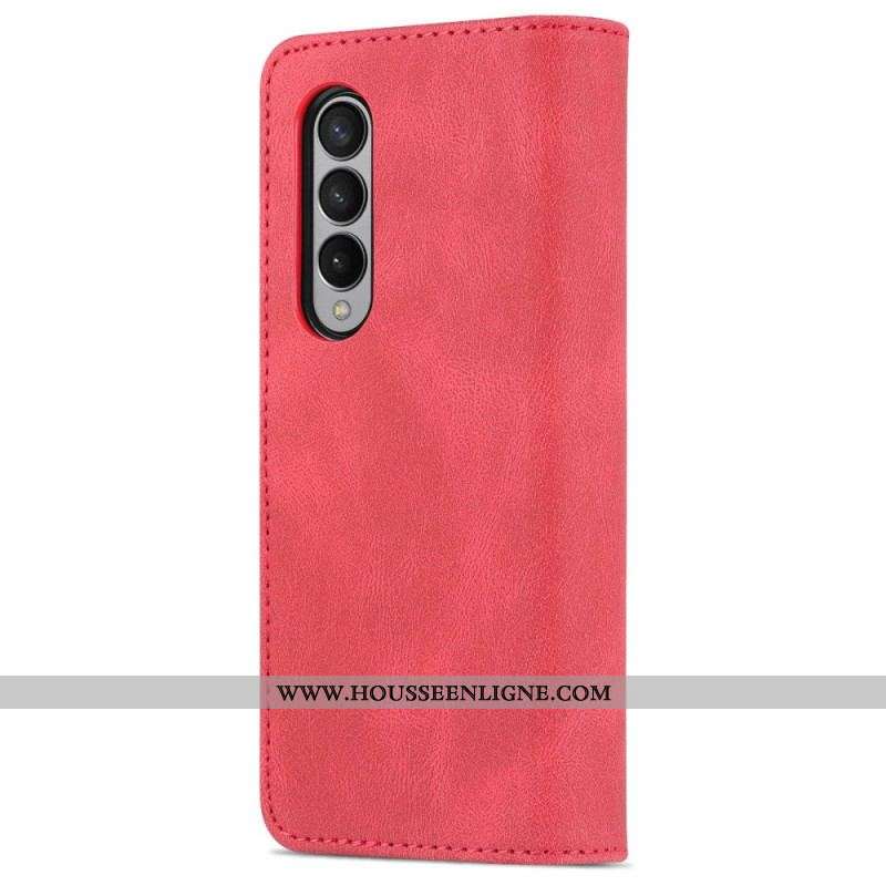 Housse Samsung Galaxy Z Fold 4 AZNS Portefeuille Coutures