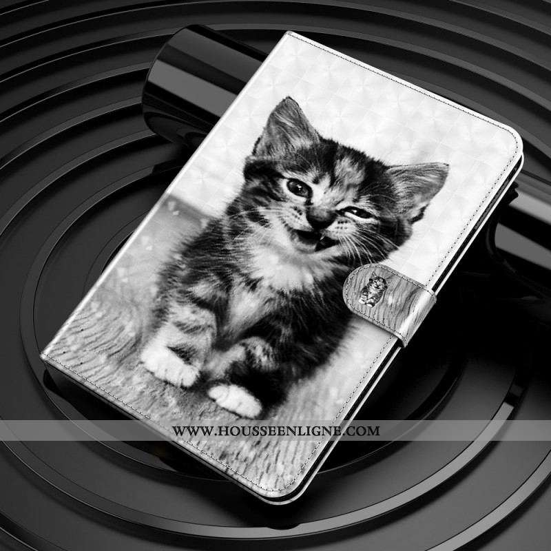 Housse Simili Cuir Samsung Galaxy Tab A8 (2021) Chaton