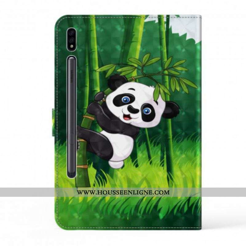 Housse Simili Cuir  Samsung Galaxy Tab S8 / Tab S7 Panda