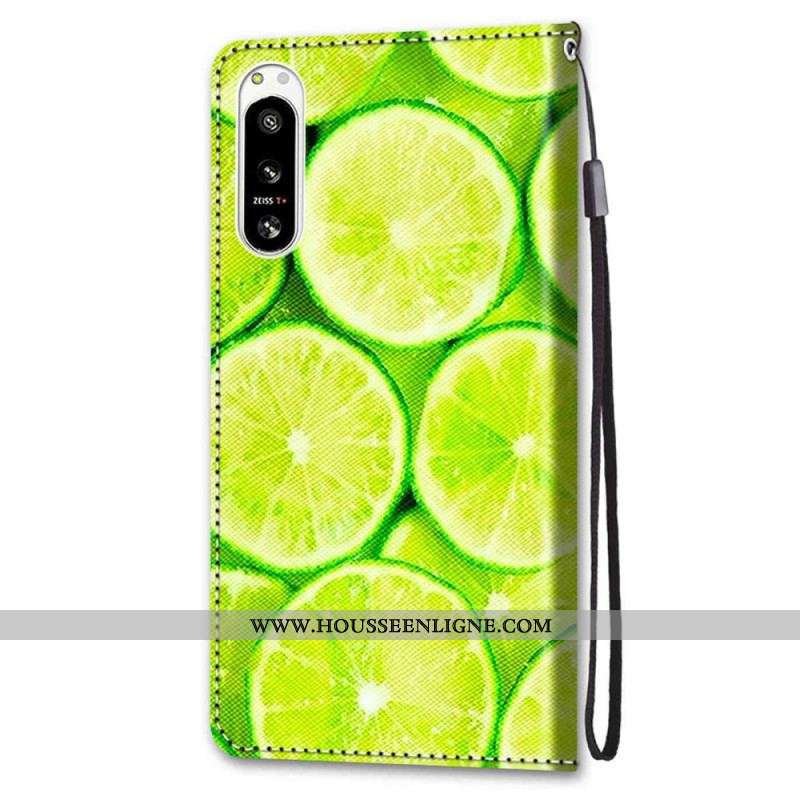 Housse Sony Xperia 5 IV Citrons Verts