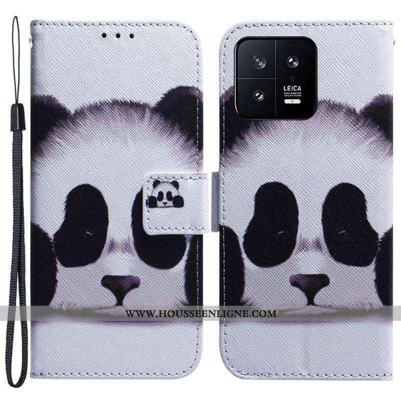Housse Xiaomi 13 Panda à Lanière