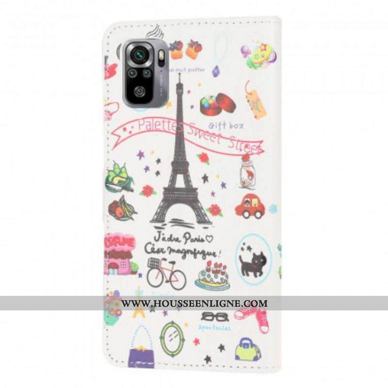 Housse Xiaomi Redmi Note 10/10S/Poco M5s J'adore Paris