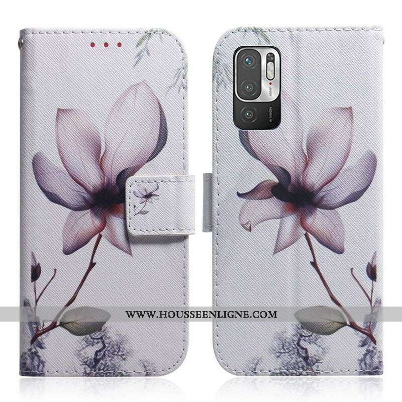 Housse Xiaomi Redmi Note 10 5G / Poco M3 Pro 5G Fleur Vieux Rose