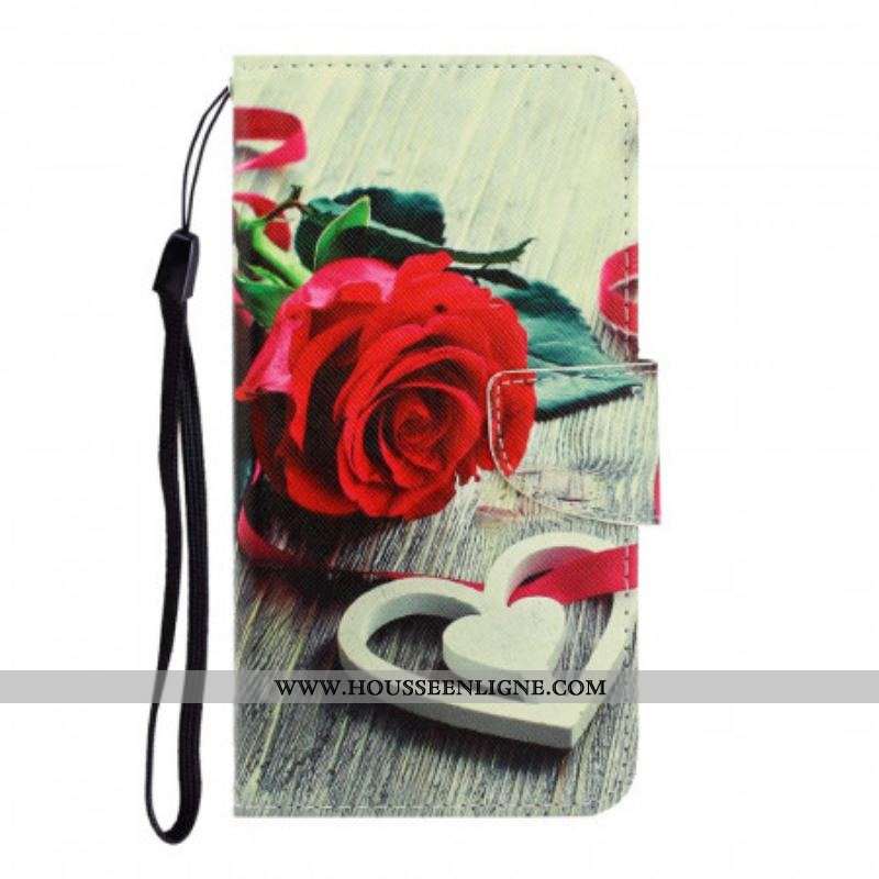 Housse Xiaomi Redmi Note 11 Pro Plus 5G Rose Romantique à Lanière