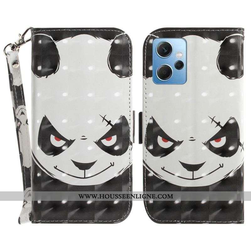 Housse Xiaomi Redmi Note 12 4G Angry Panda à Lanière