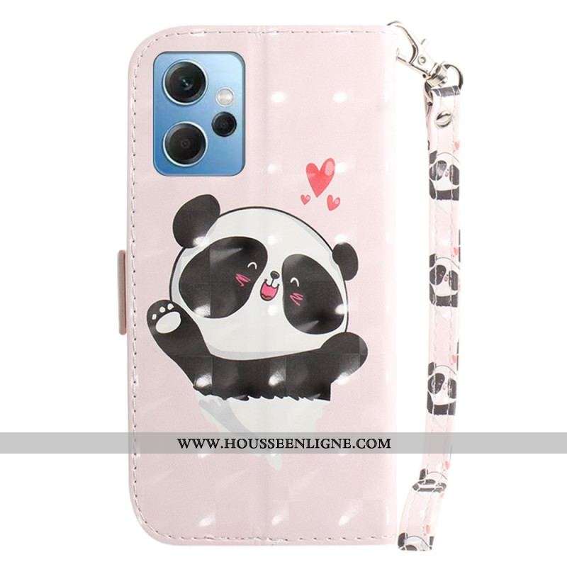 Housse Xiaomi Redmi Note 12 4G Panda Love à Lanière