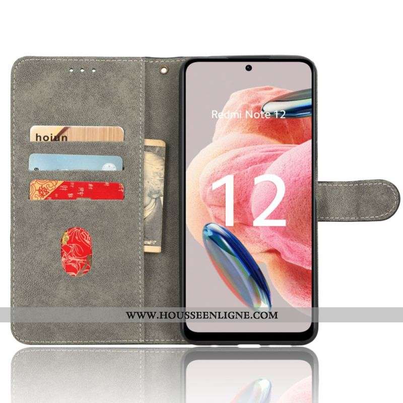 Housse Xiaomi Redmi Note 12 4G Vintage Coutures Apparentes