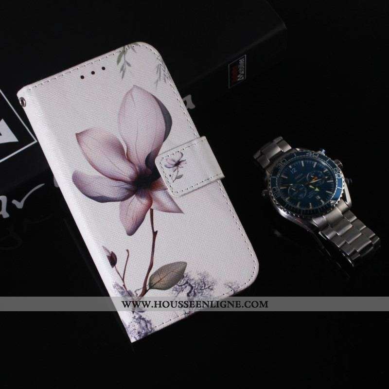 Housse Xiaomi Redmi Note 12/Poco X5 5G Fleur Ancienne à Lanière