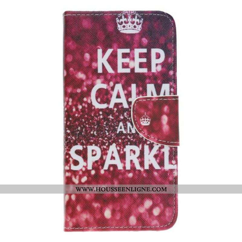 Housse iPhone 13 Pro Keep Calm and Sparkle