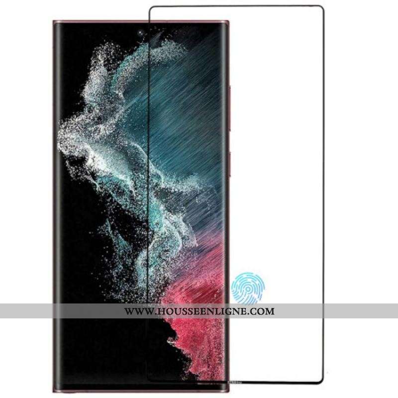 Protection en verre trempé Contour Noir pour Samsung Galaxy S23 Ultra 5G