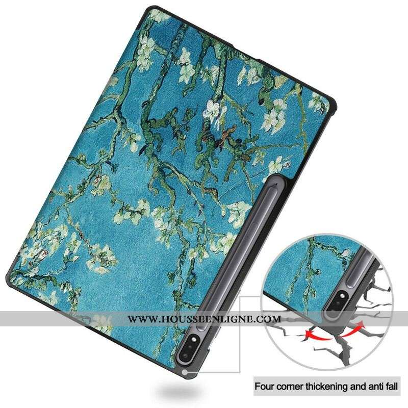 Smart Case Samsung Galaxy Tab S7 FE Porte-Stylet Branches