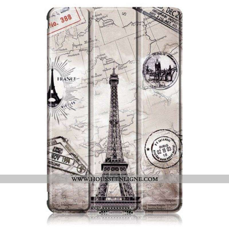 Smart Case Samsung Galaxy Tab S7 FE Renforcée Tour Eiffel