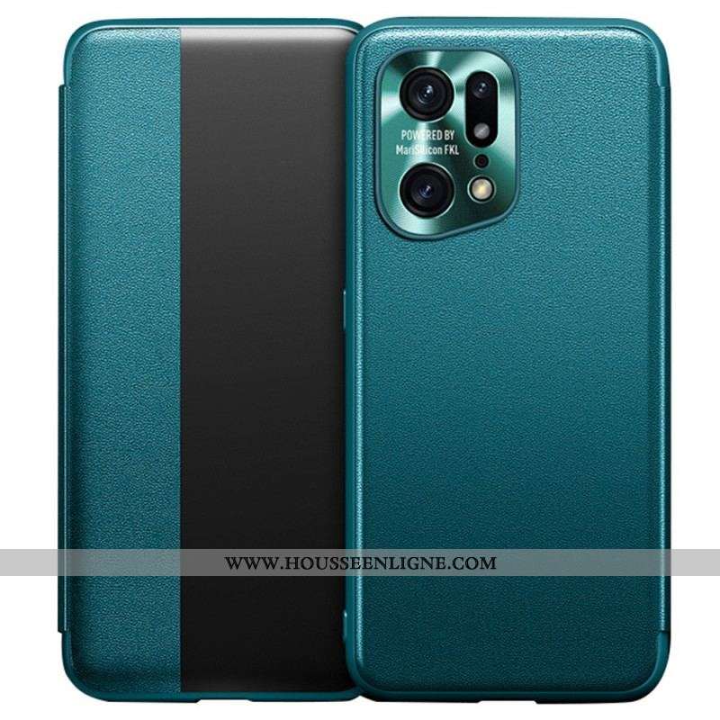 View Cover Oppo Find X5 Pro Simili Cuir