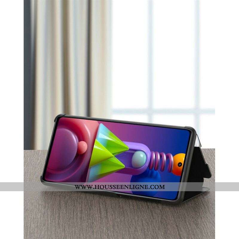 View Cover Samsung Galaxy M51 Simili Cuir Texturé