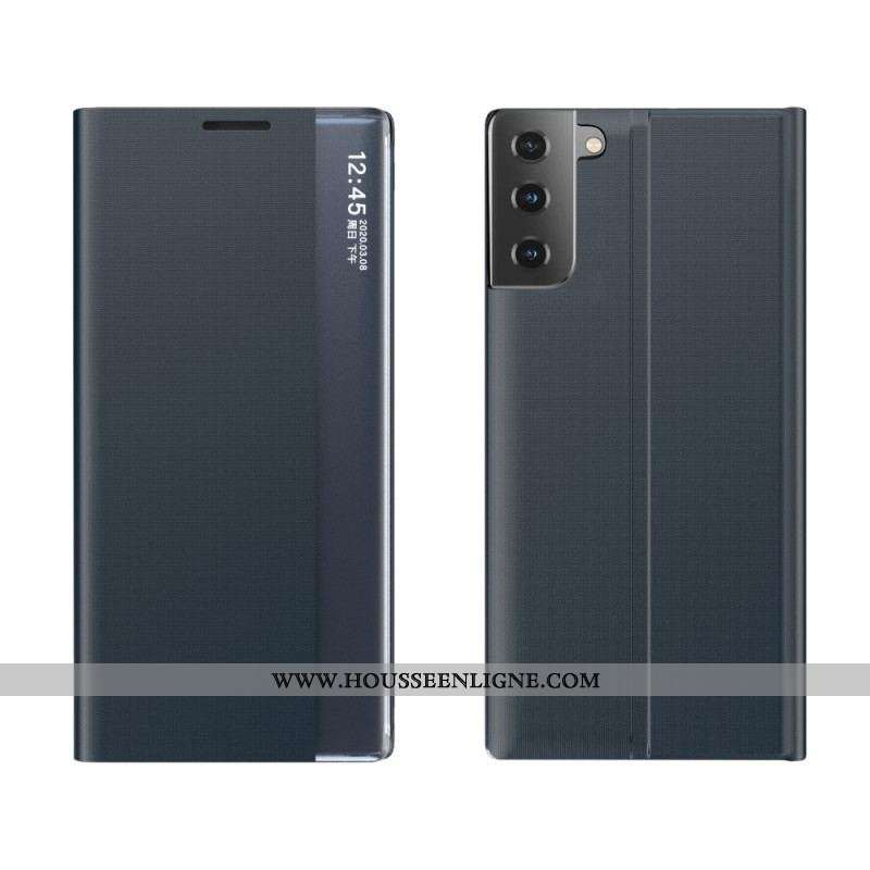 View Cover Samsung Galaxy S21 4G / 5G Simili Cuir Texturé