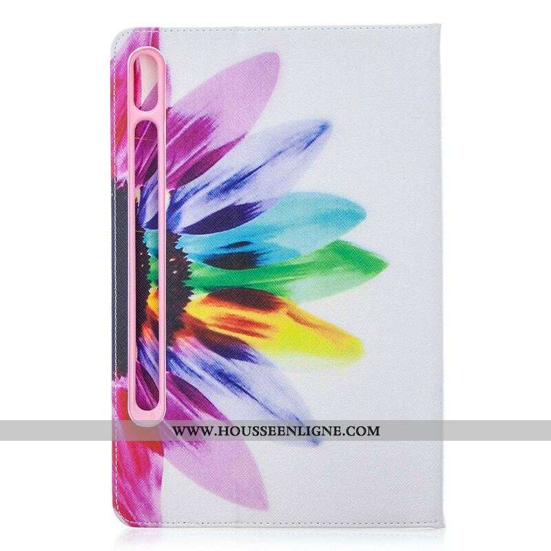 Étui Samsung Galaxy Tab S8 / Tab S7 Fleur Aquarelle